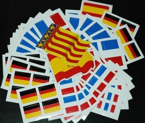 Adhesius banderes de diferents països